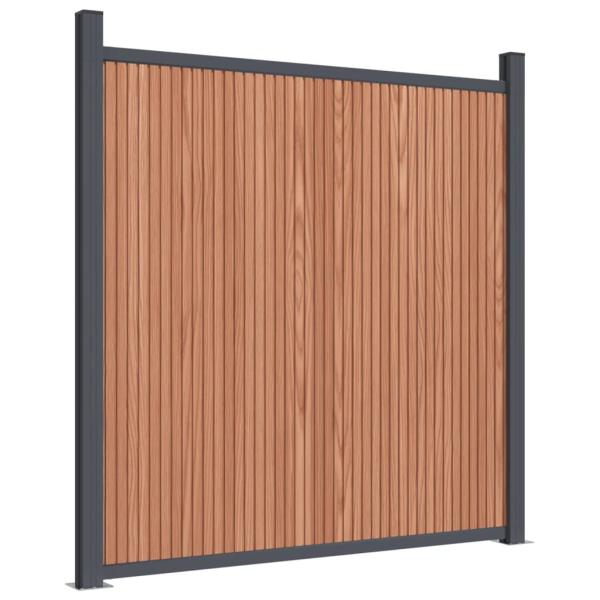 Zaunelement Braun 699x186 cm WPC