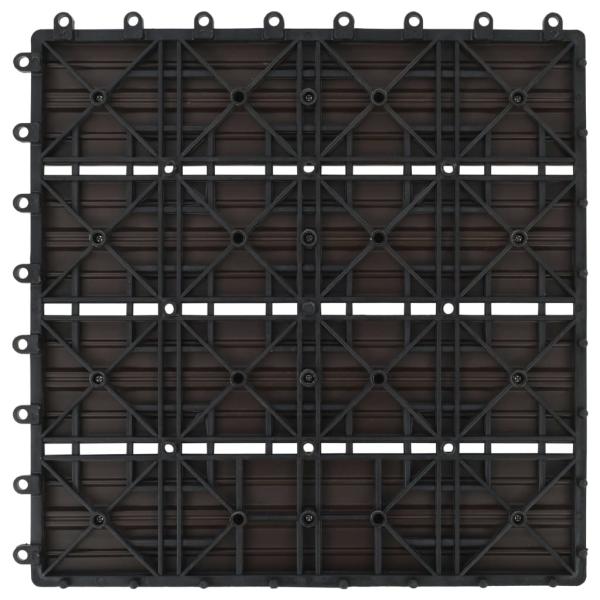 22 Stk. Terrassenfliesen 30 x 30 cm 2 qm WPC Dunkelbraun
