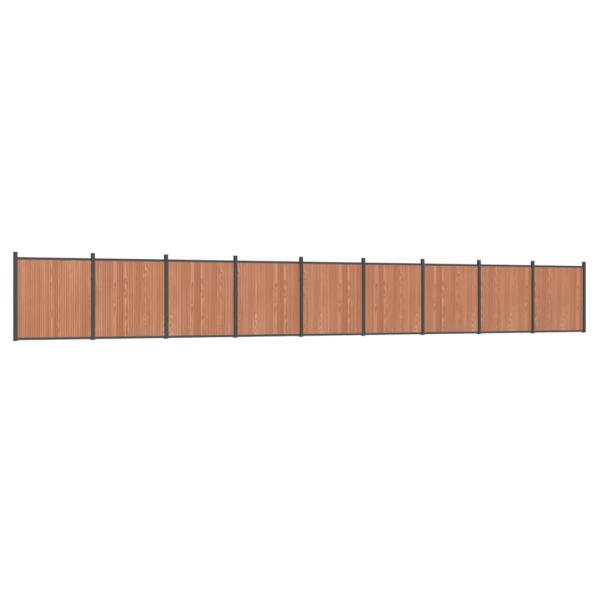 Zaunelement Braun 1564x186 cm WPC