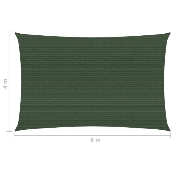 Sonnensegel 160 g/m² Dunkelgrün 4x6 m HDPE