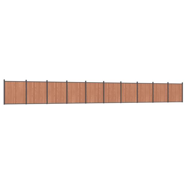 Zaunelement Braun 1737x186 cm WPC