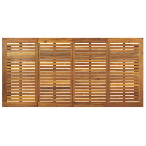 Gartentisch mit Beinen in U-Form 200x90x75 cm Massivholz Akazie