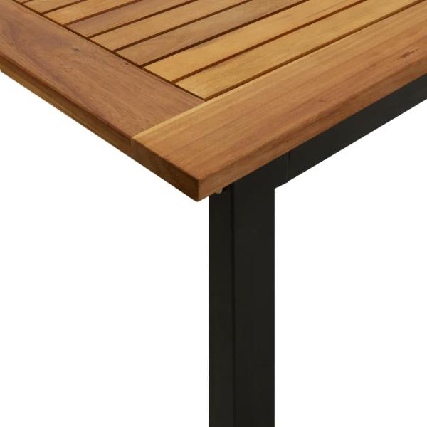 Gartentisch mit Beinen in U-Form 200x90x75 cm Massivholz Akazie