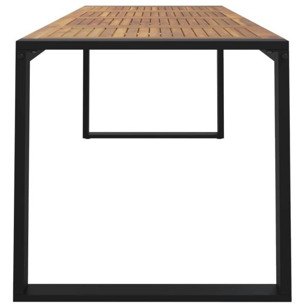 Gartentisch mit Gestell U-Form 200x90x75 cm Akazie Massivholz