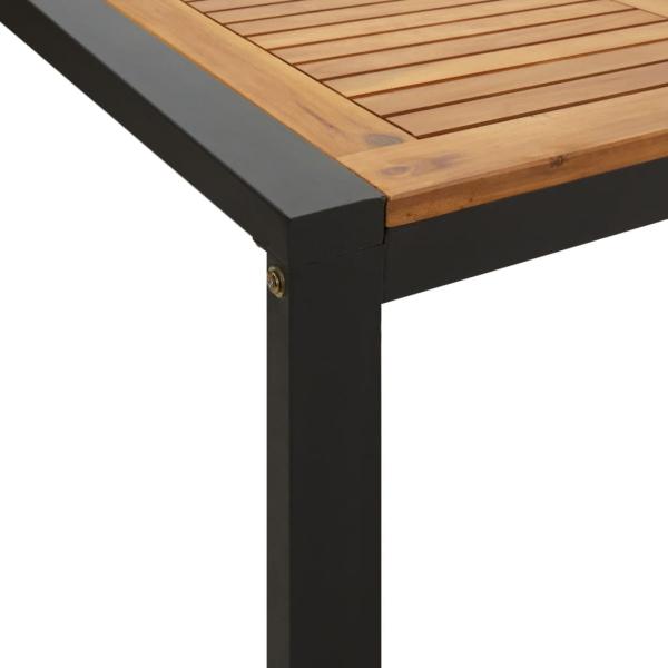 Gartentisch mit Gestell U-Form 200x90x75 cm Akazie Massivholz