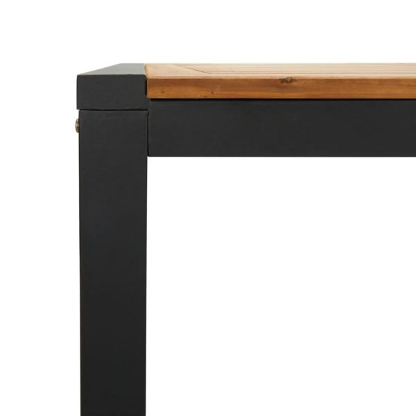 Gartentisch mit Gestell U-Form 200x90x75 cm Akazie Massivholz