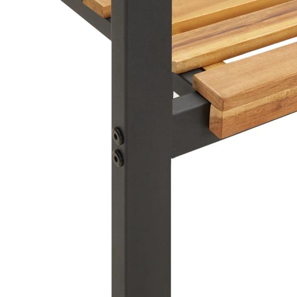 Stapelbare Gartenstühle 8 Stk. Massivholz Akazie und Metall