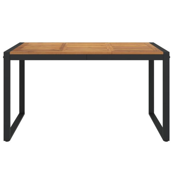 Gartentisch mit Beinen in U-Form 140×80×75 cm Massivholz Akazie