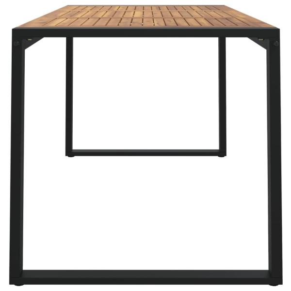 Gartentisch mit Beinen in U-Form 140×80×75 cm Massivholz Akazie