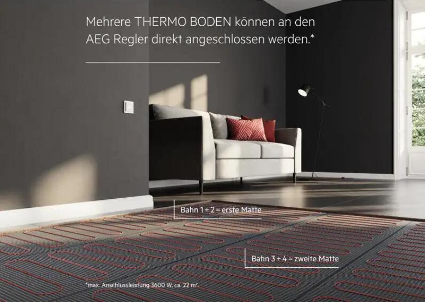 AEG elektrische Fußbodenheizung, Komplettset 8 m², 160 W/m², Basis Thermo Boden TBS TB 160/2 Set Plus, (205808)