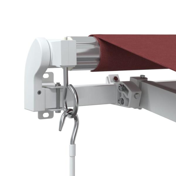 Markise Manuell mit LED Weinrot 400x350 cm