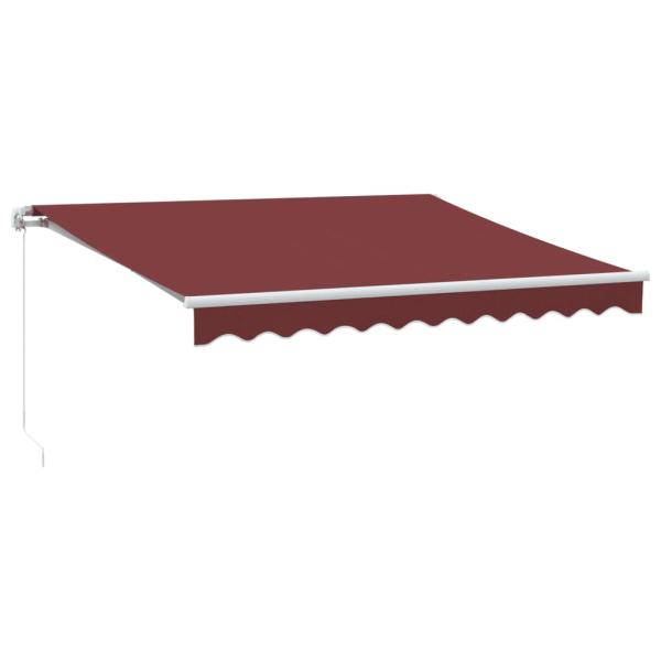 Markise Manuell mit LED Weinrot 300x250 cm