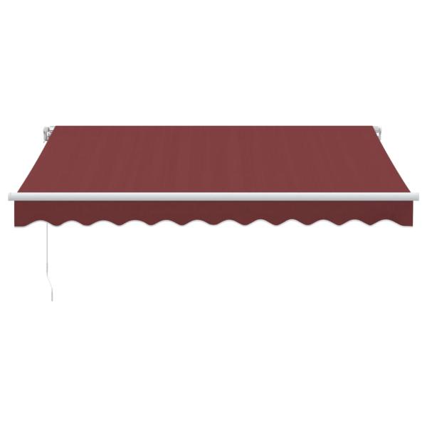 Markise Manuell mit LED Weinrot 300x250 cm