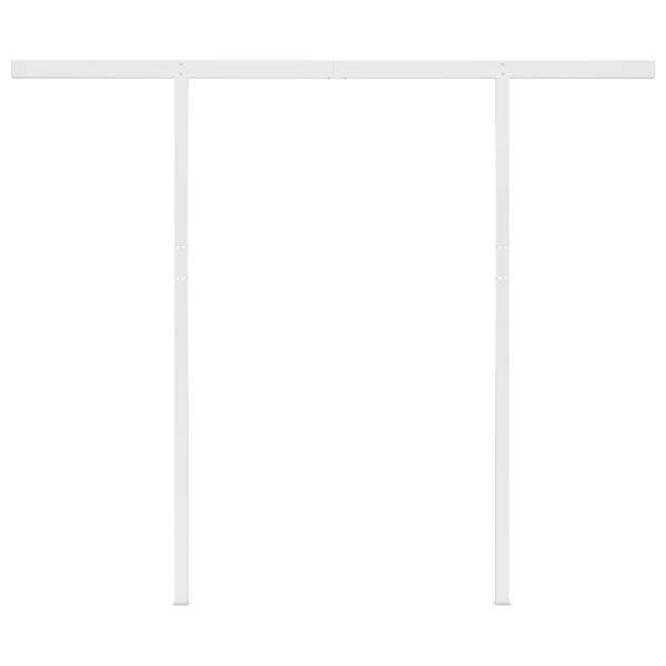 Markise Manuell Einziehbar mit LED 3,5x2,5 m Creme