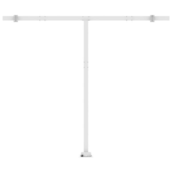 Markise Manuell Einziehbar mit LED 300x250 cm Orange und Braun