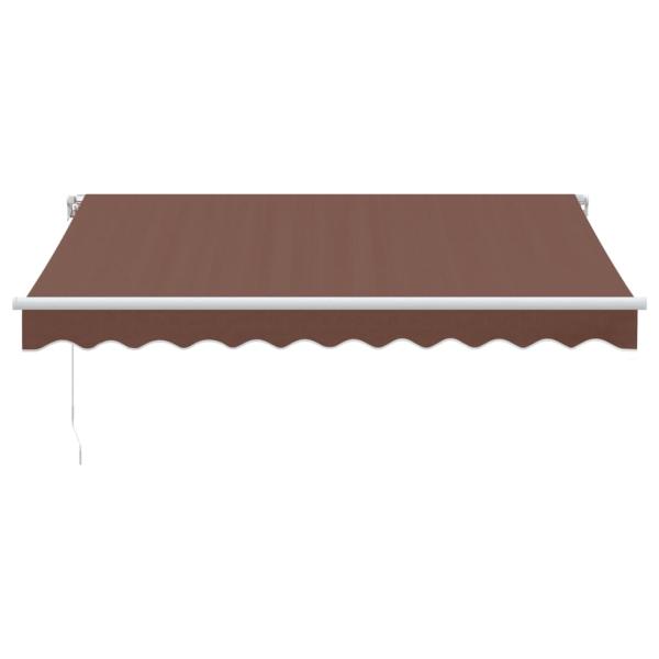 Markise Manuell mit LED Braun 300x250 cm