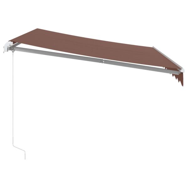 Markise Manuell mit LED Braun 300x250 cm