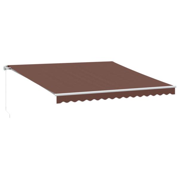 Markise Manuell mit LED Braun 400x350 cm