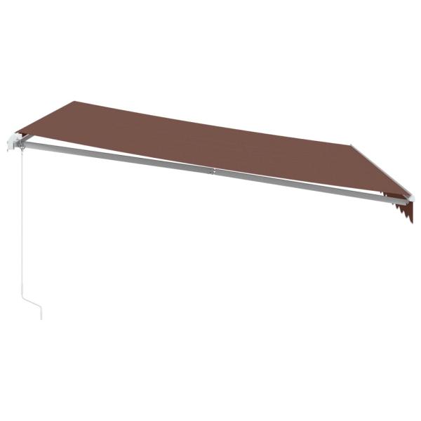 Markise Manuell mit LED Braun 400x350 cm