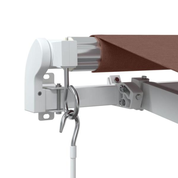 Markise Manuell mit LED Braun 400x350 cm
