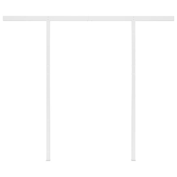 Markise Manuell Einziehbar mit LED 3,5x2,5 m Orange Braun