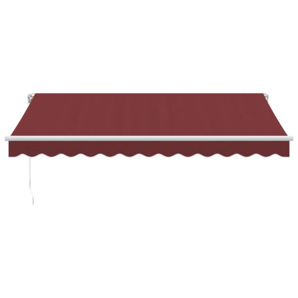 Markise Manuell mit LED Weinrot 350x250 cm
