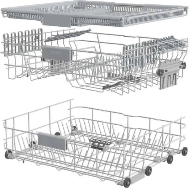 Gorenje GS643C90X G400 Standgeschirrspüler, 60 cm breit, 16 Maßgedecke, Startzeitvorwahl, FlexUse, TotalDry, silber