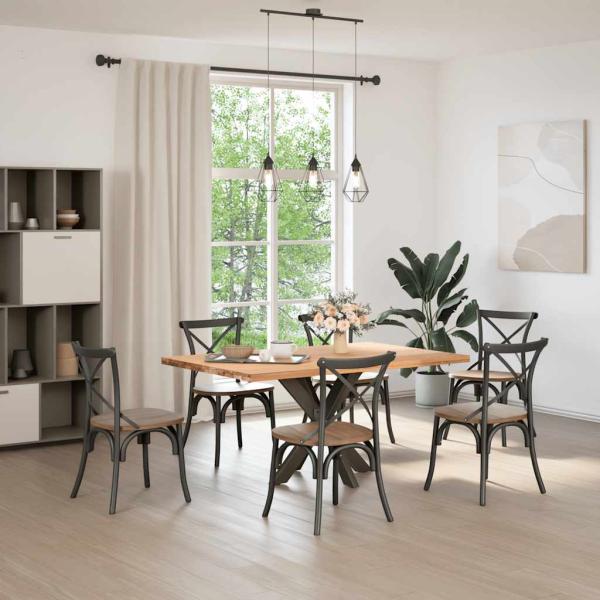 Esstischbein in Spinnenform Naturstahl 85x85x(72-73) cm Stahl