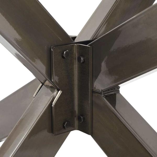 Couchtischbein in Spinnenform Naturstahl 98x58x(42-43) cm Stahl