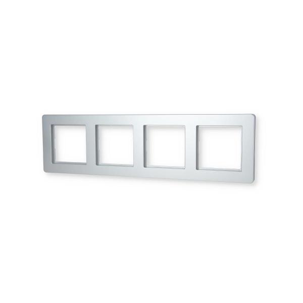 Jung AF584BFAL Rahmen A flow, 4-fach, Thermoplast bruchsicher, aluminium