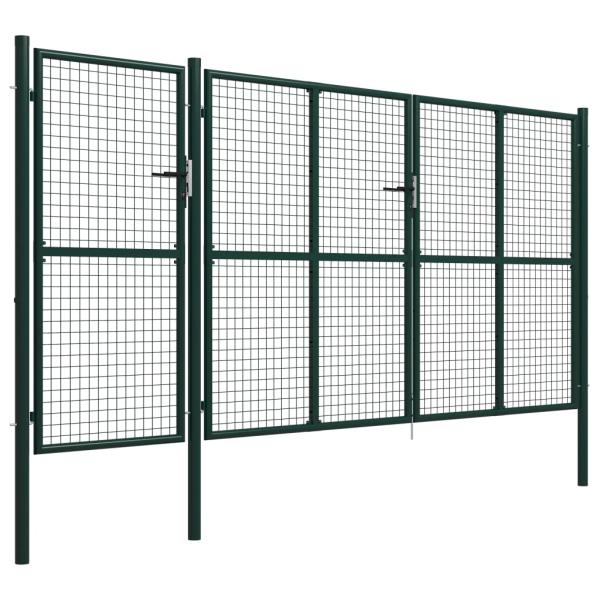 Gartentor Stahl 400 x 200 cm Grün