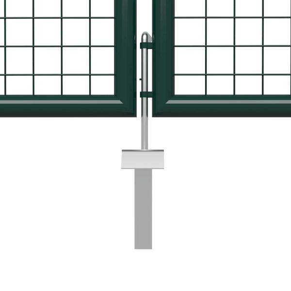 Gartentor Stahl 400 x 200 cm Grün