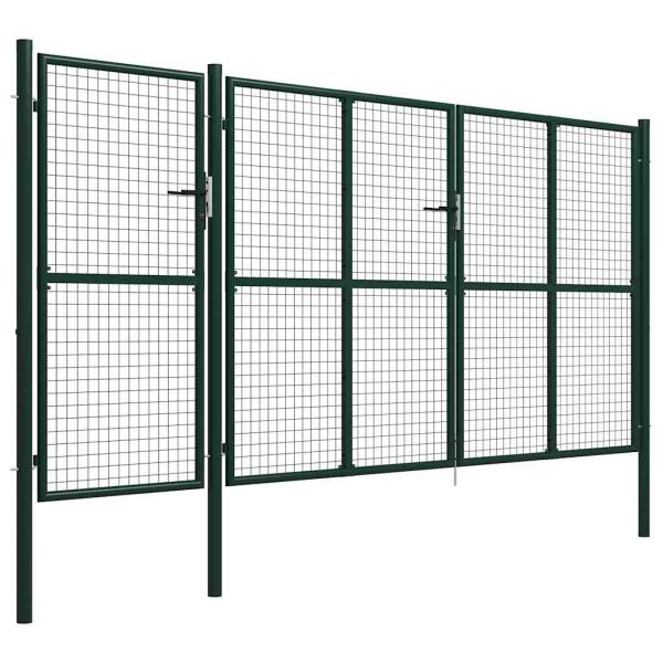 Gartentor Stahl 400 x 200 cm Grün