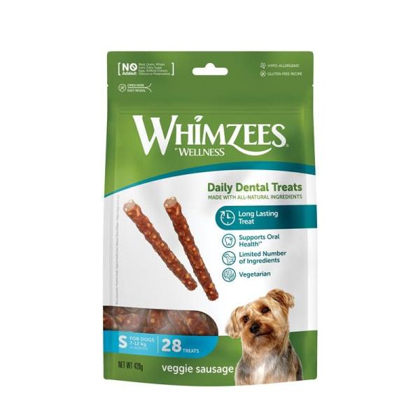 ARDEBO.de Whimzees Dog Veggie Sausage S 360g 