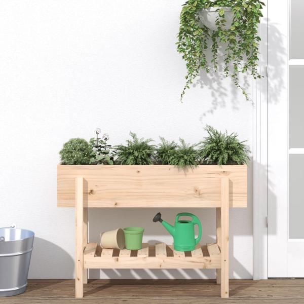 ARDEBO.de - Hochbeet 101x30x69 cm Massivholz Kiefer