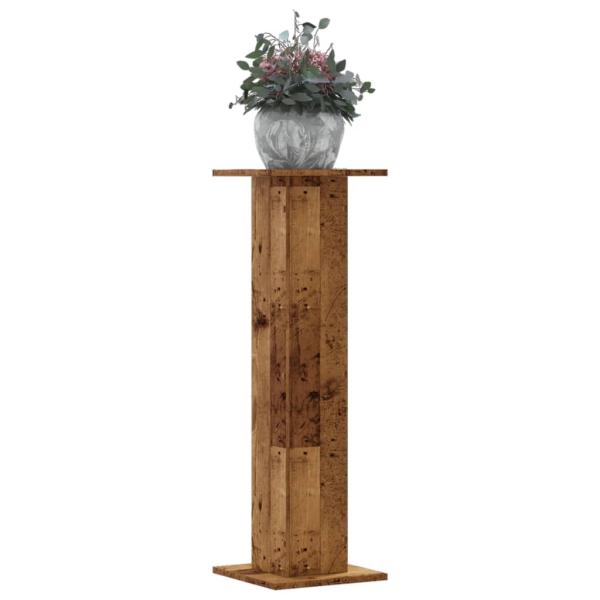ARDEBO.de - Pflanzenständer 2 Stk. Altholz-Optik 30x30x95 cm Holzwerkstoff