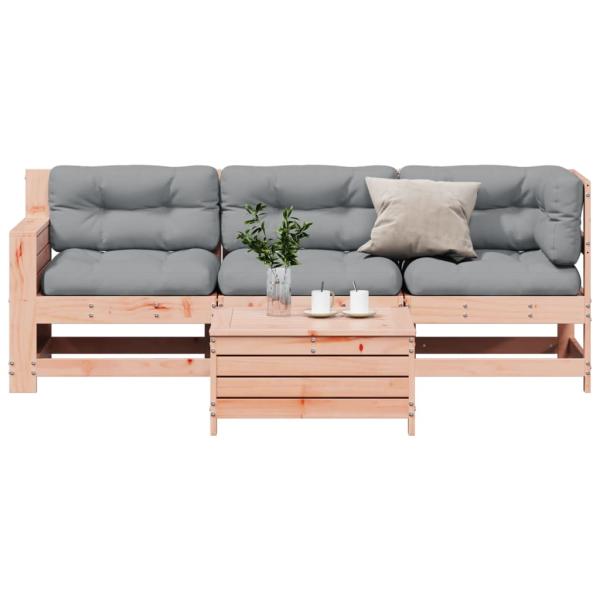 ARDEBO.de - 4-tlg. Garten-Lounge-Set mit Kissen Massivholz Douglasie