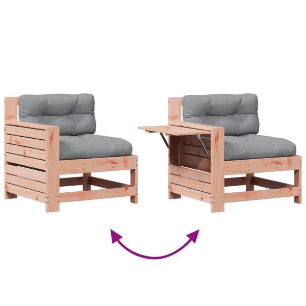 4-tlg. Garten-Lounge-Set mit Kissen Massivholz Douglasie