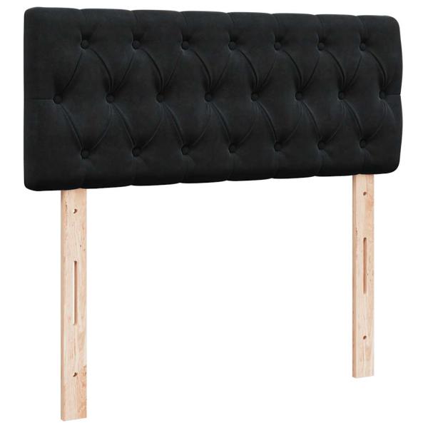 Ottoman-Bett mit Matratze Schwarz 120x200 cm Samt