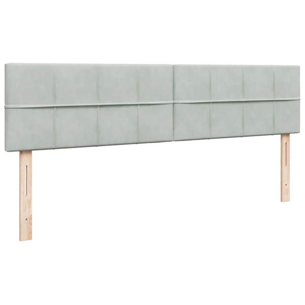 Ottoman-Bett mit Matratze Hellgrau 200x200 cm Samt