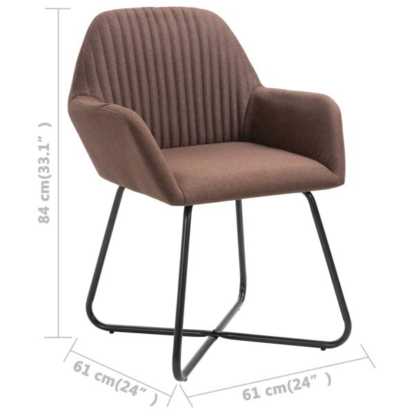 Esszimmerstühle 4 Stk. Braun Stoff