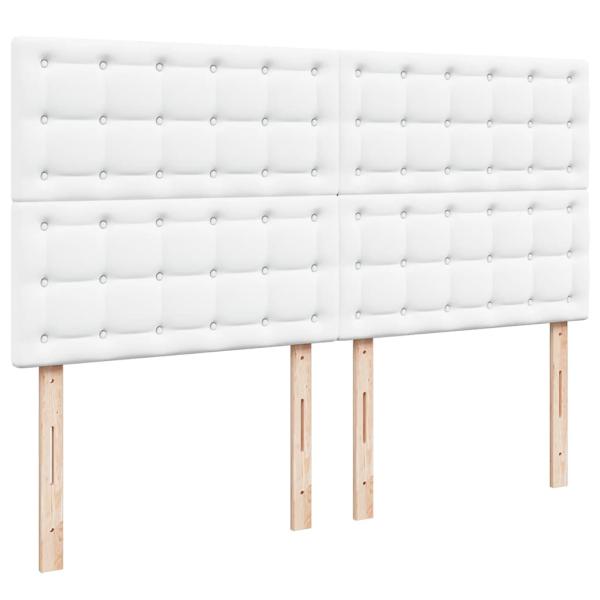 Ottoman-Bett mit Matratze & LEDs Weiß 180x200 cm Kunstleder