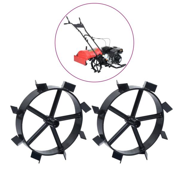 ARDEBO.de - Metallräder für 6,5 PS Benzin-Gartenfräse 2 Stk.
