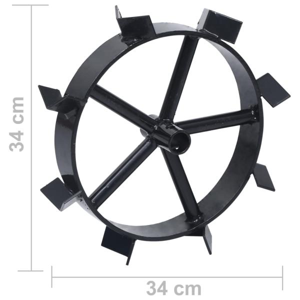 Metallräder für 6,5 PS Benzin-Gartenfräse 2 Stk.