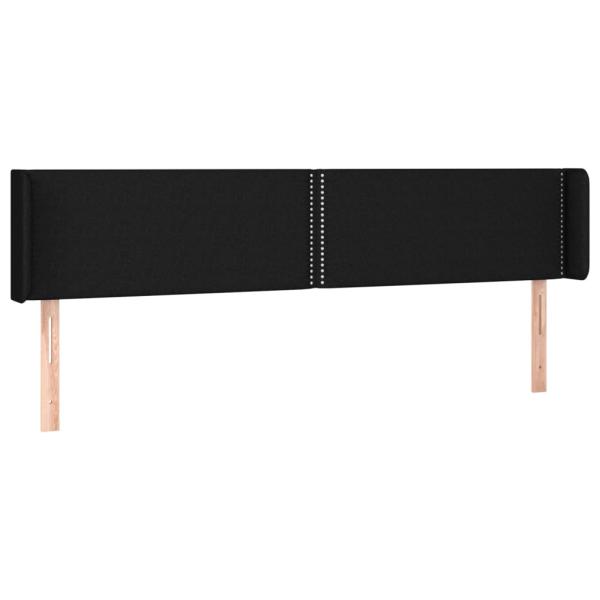 LED Kopfteil Schwarz 163x16x78/88 cm Stoff