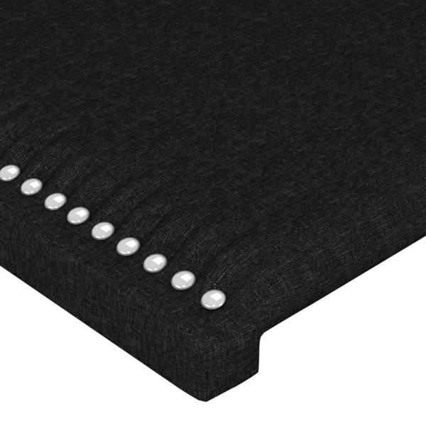 LED Kopfteil Schwarz 163x16x78/88 cm Stoff