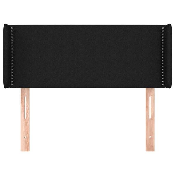 Kopfteil mit Ohren Schwarz 93x16x78/88 cm Stoff