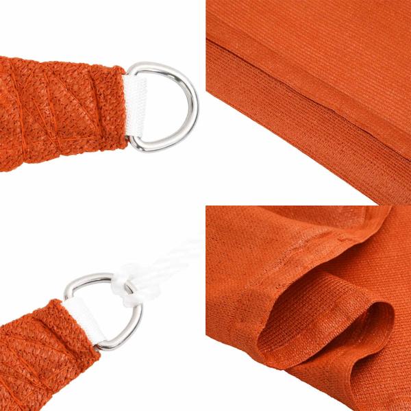 Sonnensegel 160 g/m² Rechteckig Orange 5x8 m HDPE