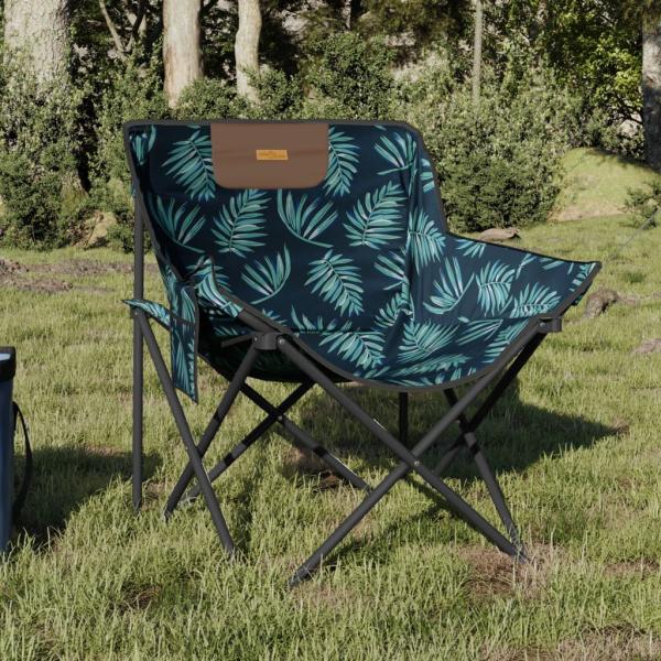 ARDEBO.de - Campingstühle 2 Stk. mit Tasche Klappbar Blattmuster