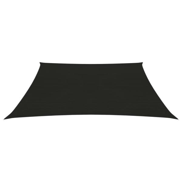 Sonnensegel 160 g/m² Schwarz 4/5x3 m HDPE